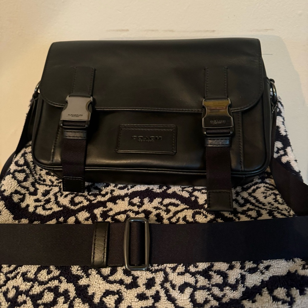 Coach Track Crossbody Bag Leather